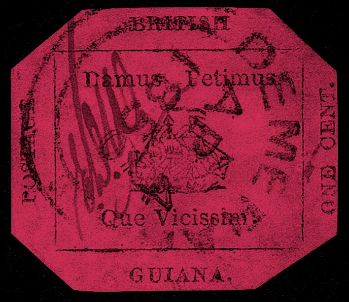 British Guiana 1 Cent Magenta stamp British Guiana 1 Cent Magenta stamp