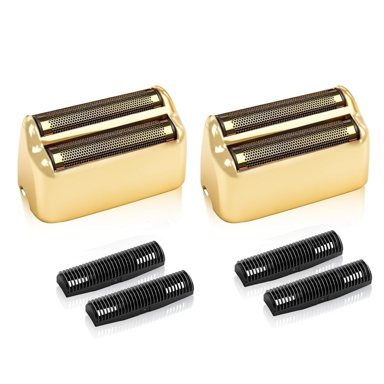 Shaver Heads Replacement Foil & Cutters for BaBylissPRO FXFS2 Head Gold 2Pack