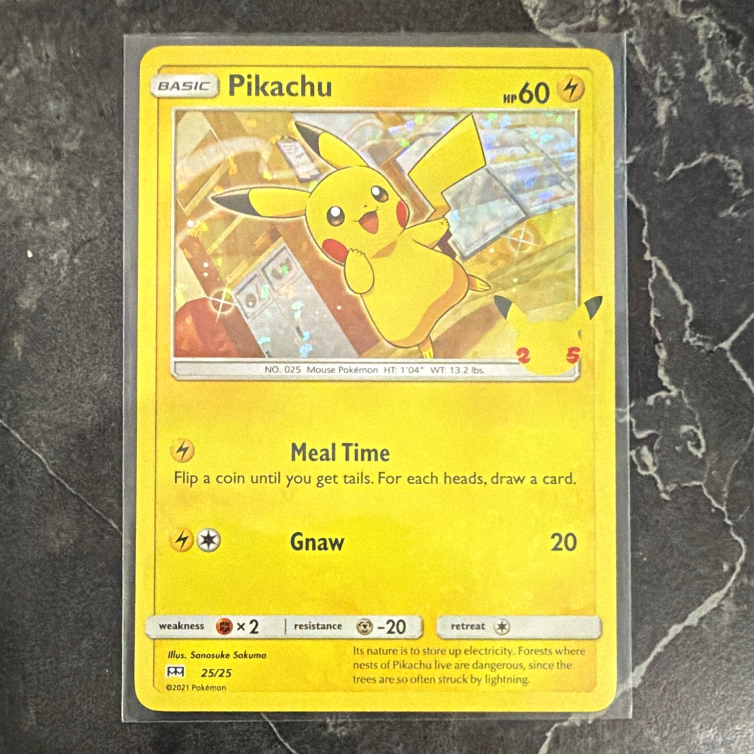 The Pokémon Company Pikachu 025/025 McDonald's 25th Anniversary Holo Promo 2021