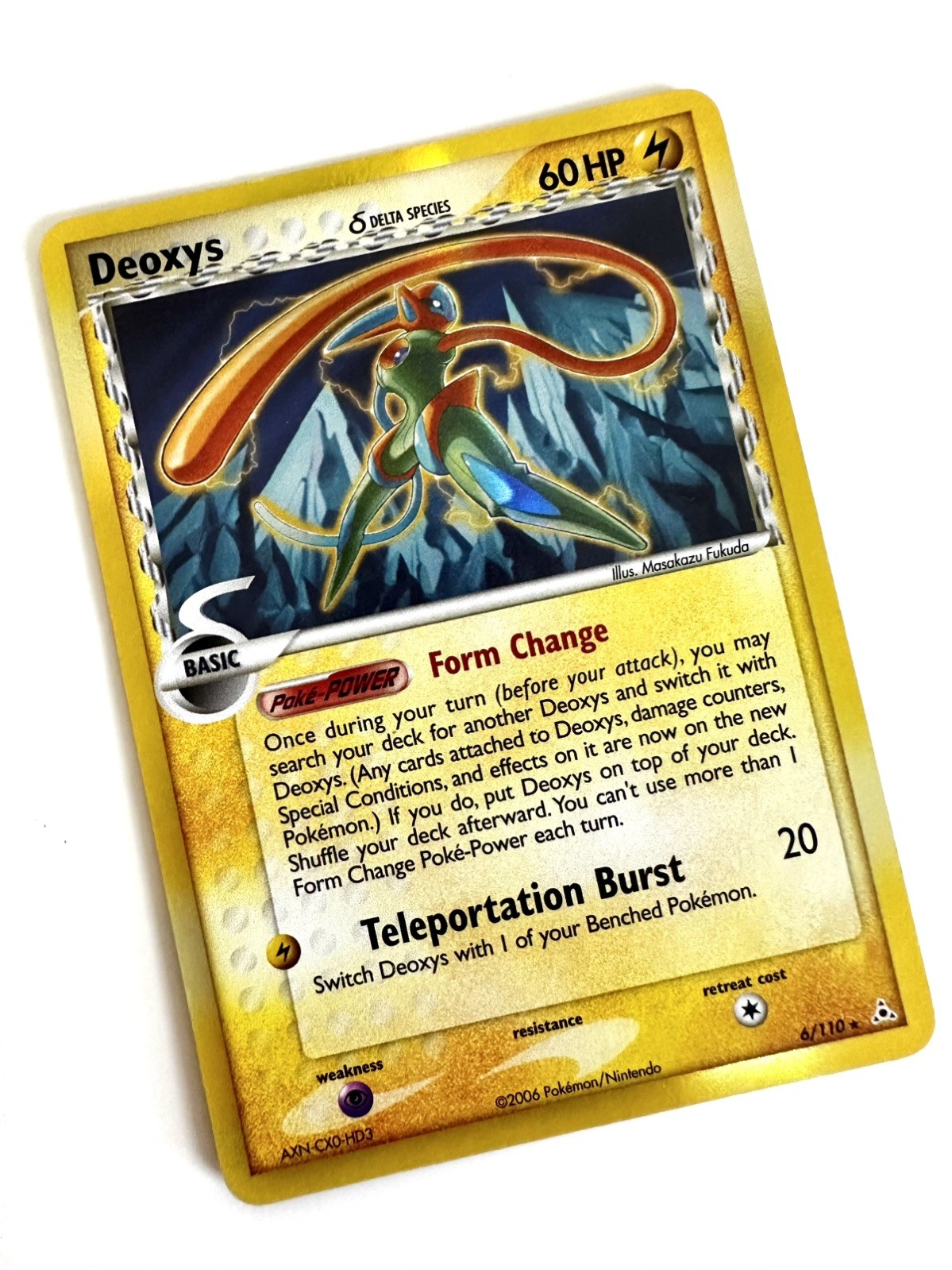 2006 Pokemon Deoxys Holo Rare 6/110 EX Holon Phantoms Delta Species LP