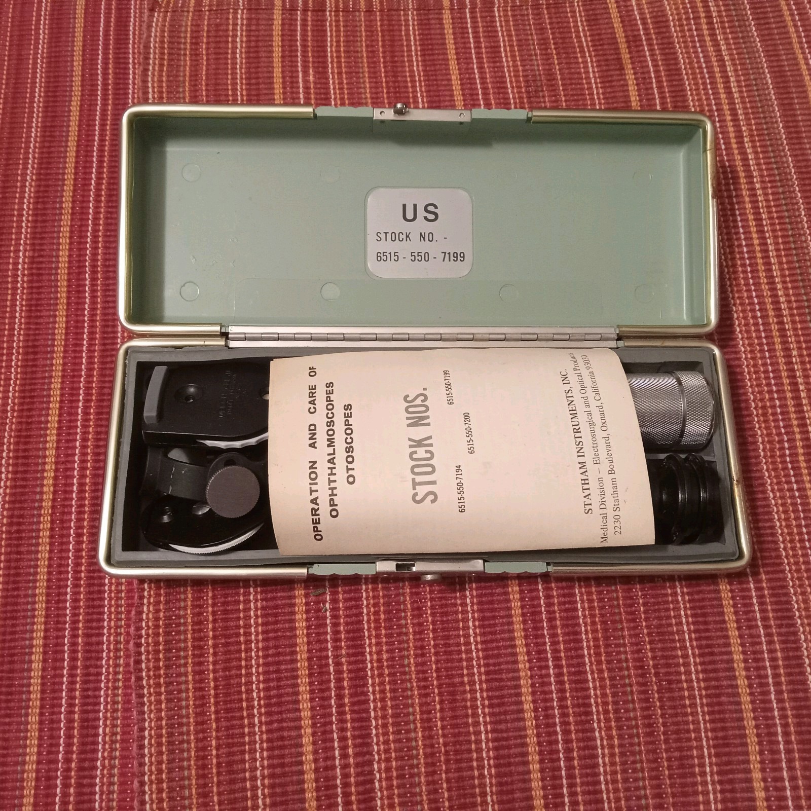 Vintage Statham Welch Allyn Ophthalmoscope Set Vintage Statham Welch Allyn Ophthalmoscope Set