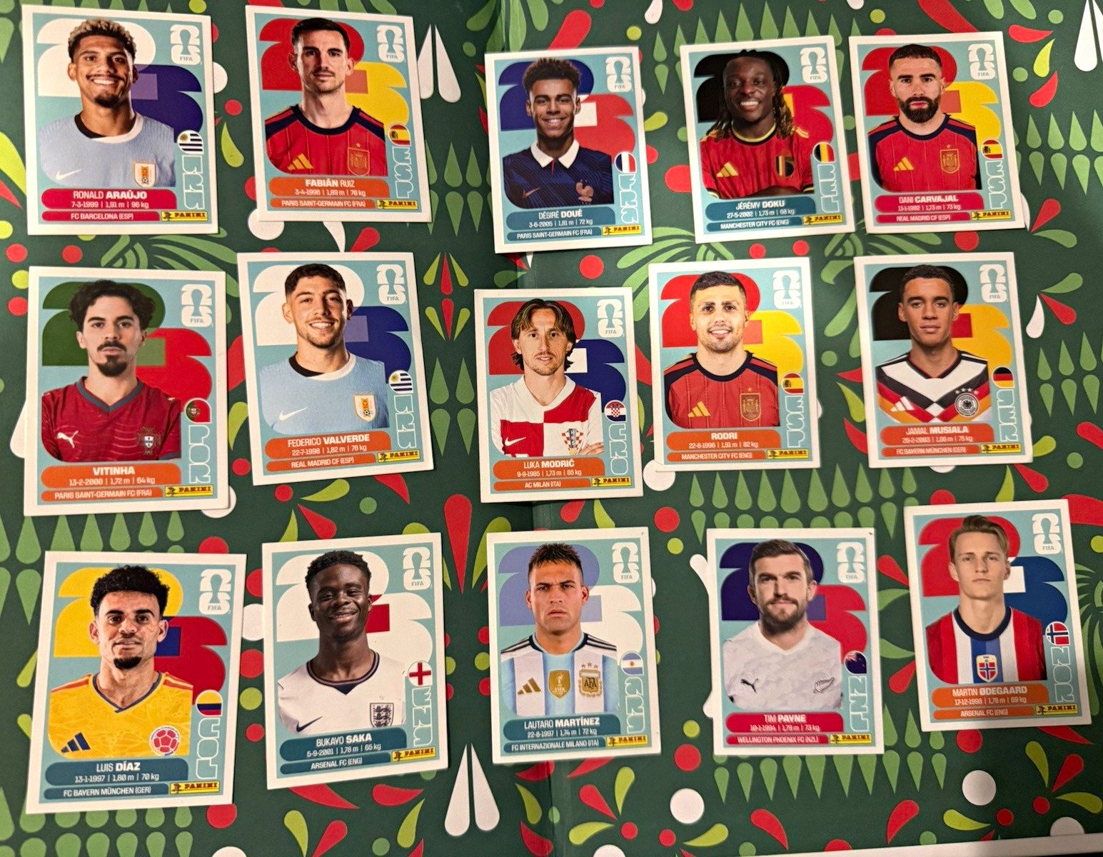 Panini FIFA World Cup 2026 Stickers 15 Well Known and Star Players Panini FIFA World Cup 2026 Stickers 15 Well Known and Star Players