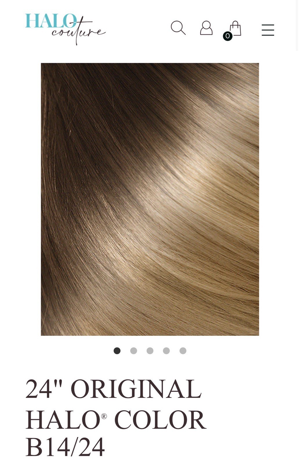 New. HaloCouture Balayage 20” 100% Remy Human Original Halo B14-24 145 Grams