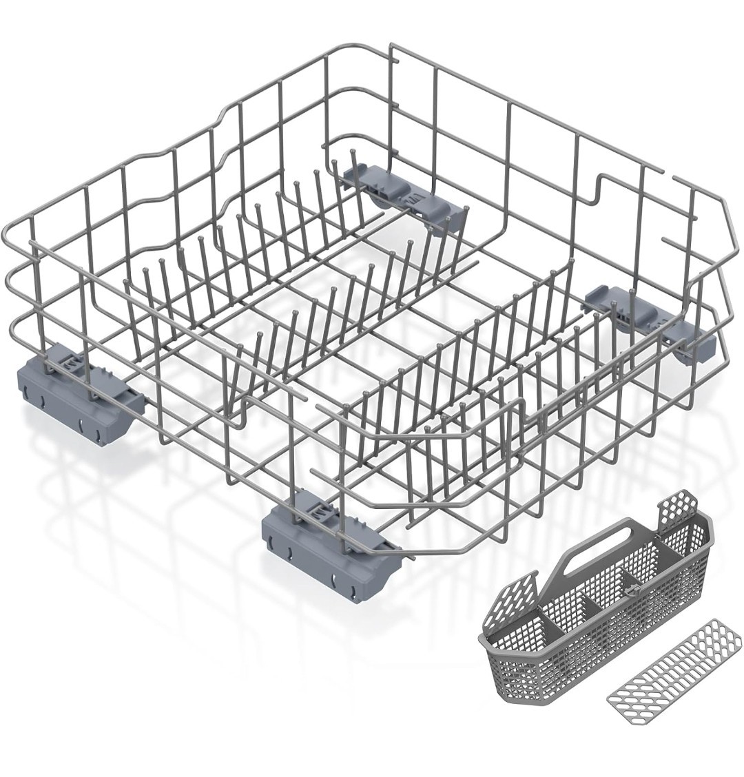 Upgrad WD28X34744 WD28X26099 Dishwasher Lower Dishrack for GE WD28X22659 w/Wheel
