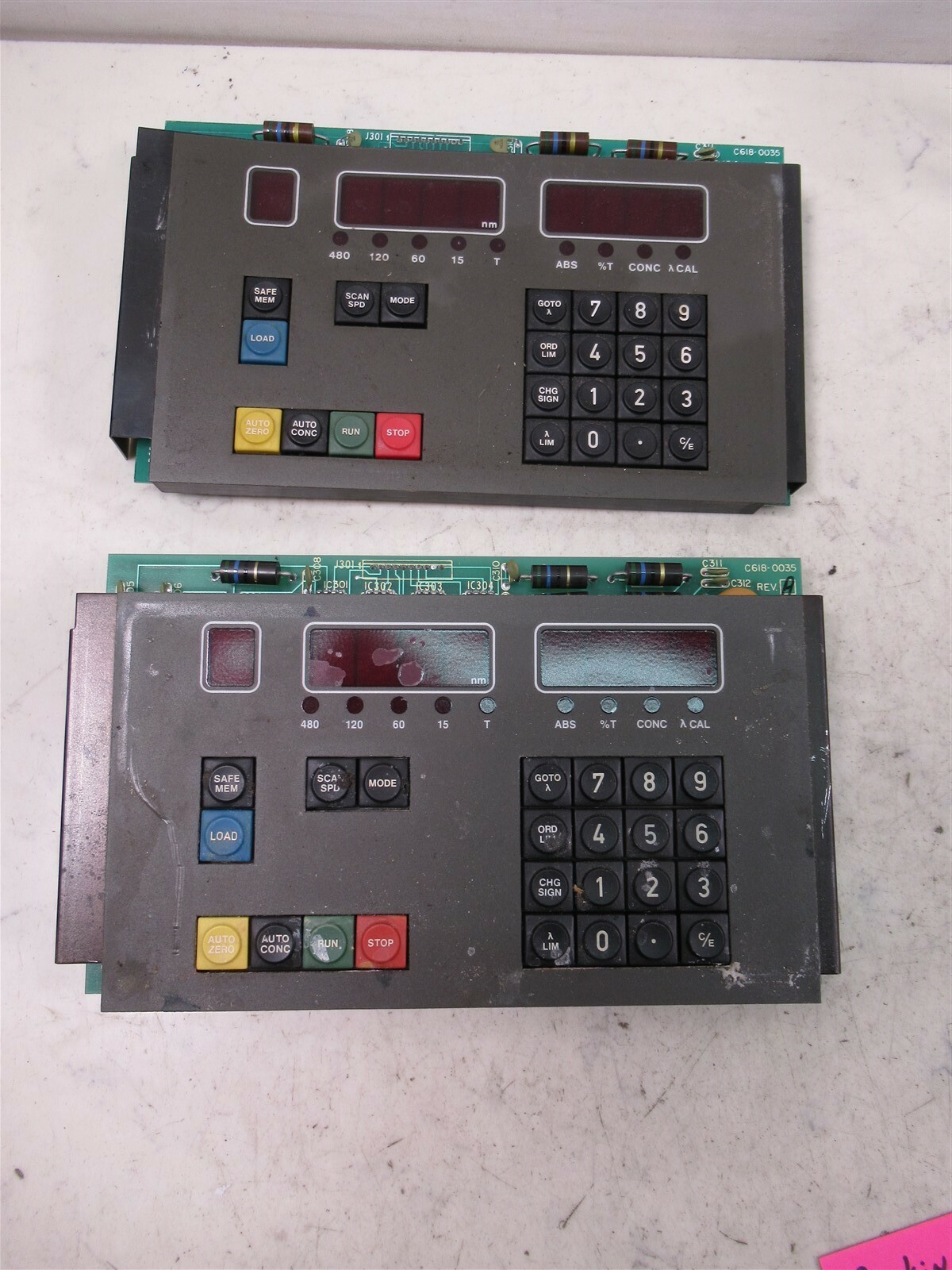 Lot of 2 Keypad Displays for Perkin Elmer Lambda 3B Spectrophotometer Lot of 2 Keypad Displays for Perkin Elmer Lambda 3B Spectrophotometer