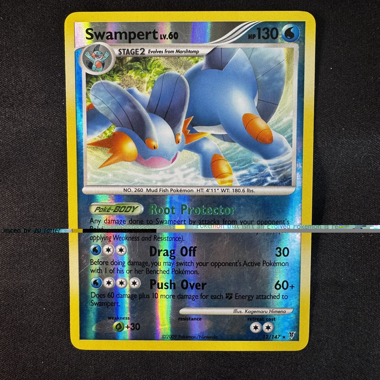Swampert 12/147 Reverse Holo Rare 2009 Supreme Victors Pokemon Card
