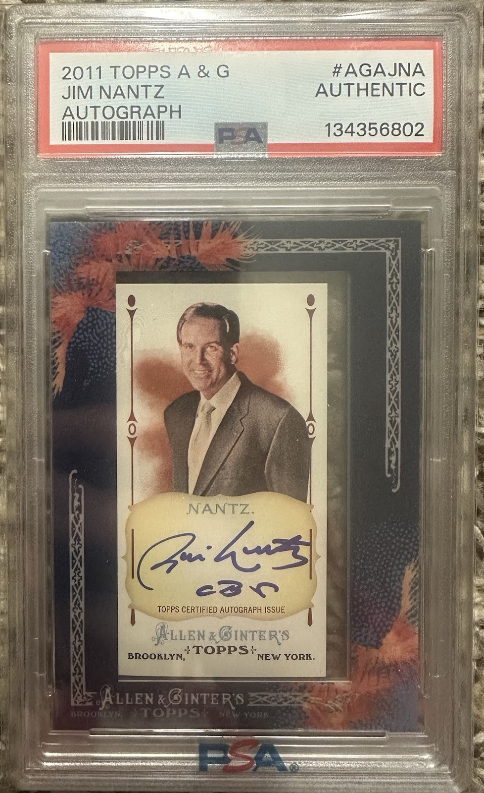 2011 Topps Allen & Ginter Jim Nantz Auto PSA Authentic CBS Announcer 2011 Topps Allen & Ginter Jim Nantz Auto PSA Authentic CBS Announcer