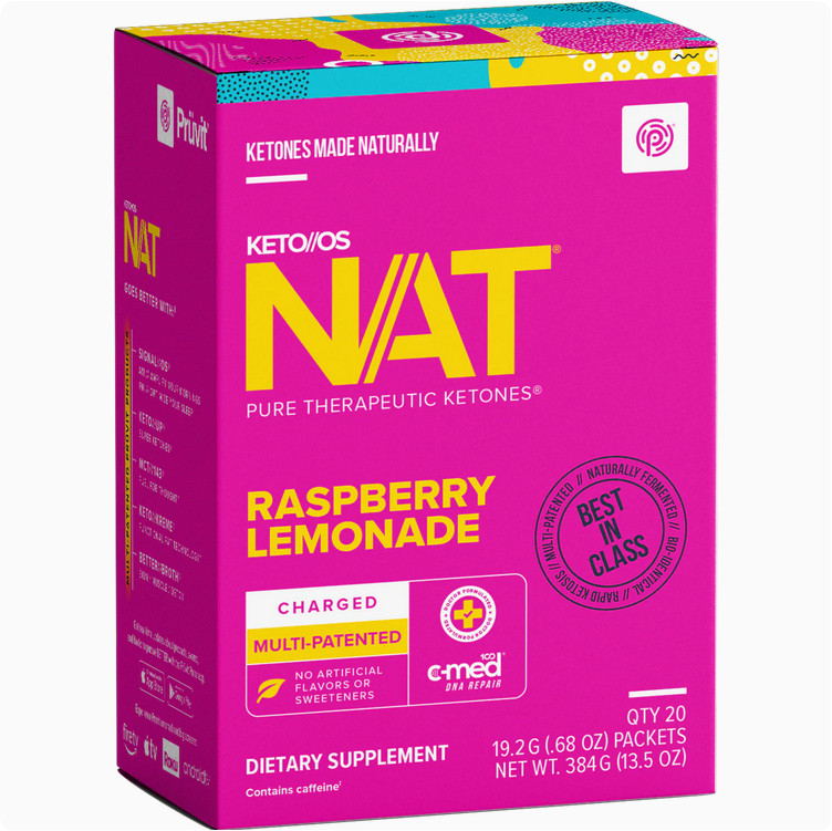 Pruvit KETO OS NAT Raspberry Lemonade Flavor Charged 20 PK. EXP:01/2027