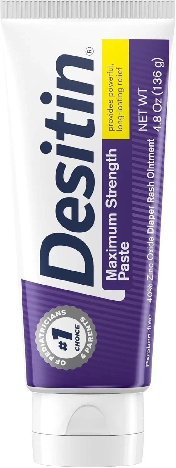 Desitin Maximum Strength Diaper Rash Cream 4.8 oz 40% Zinc Oxide Hypoallergenic