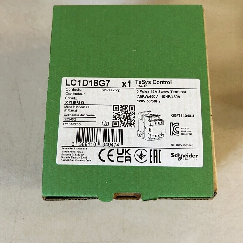 1PC Brand New Schneider LC1D18-G7 Contactor 18A AC120V LC1D18G7 Fast delivery