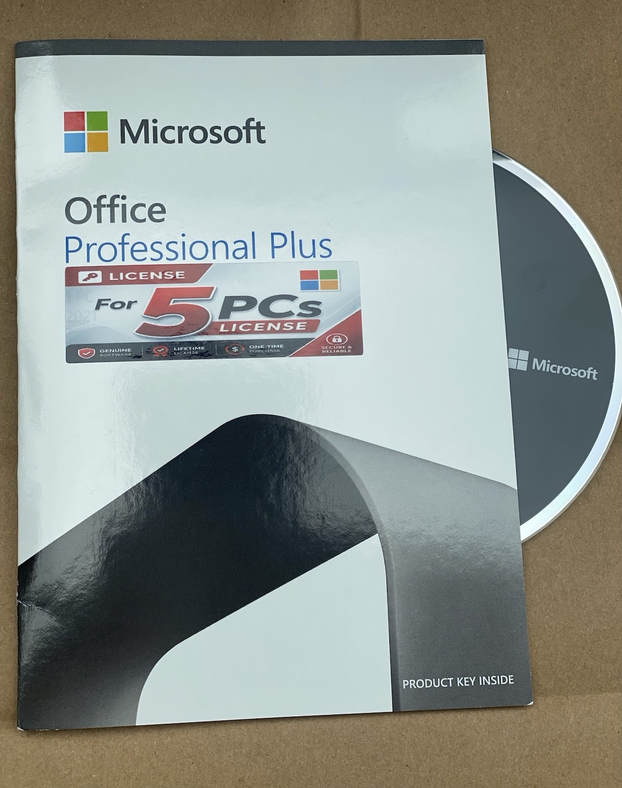 5 PC’s Microsoft Office Pro Plus 2021  Retail Lifetime Disc Lifetime 5 Users