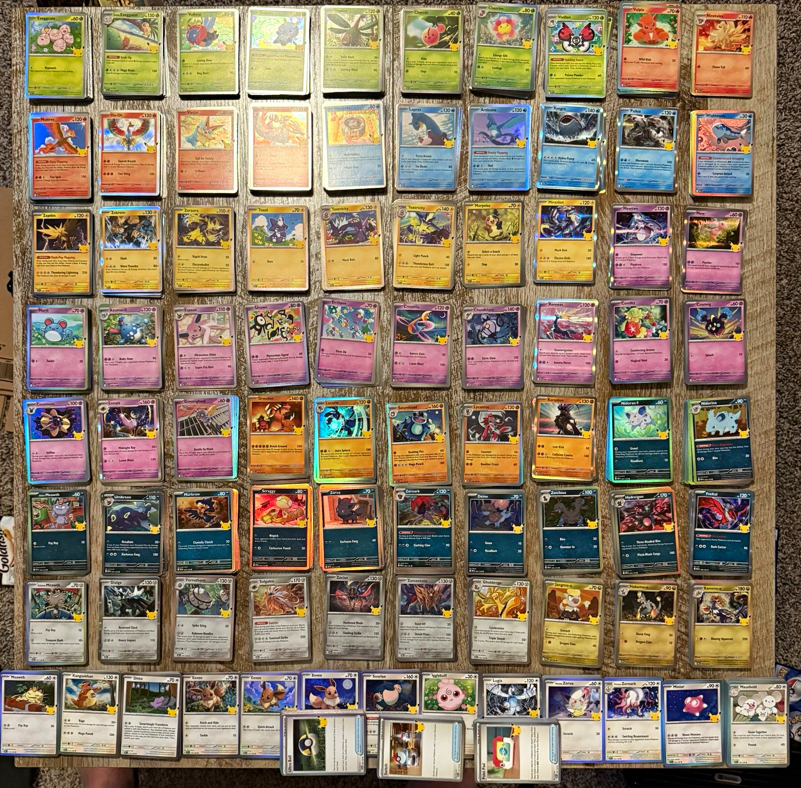 Pokemon 30th anniversary complete common set Pokemon 30th anniversary complete common set
