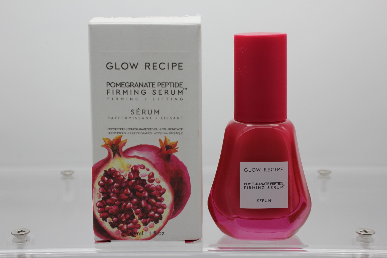 Glow Recipe Pomegranate Peptide Firming & Lifting Serum; Full Size 1 oz / 30 ml