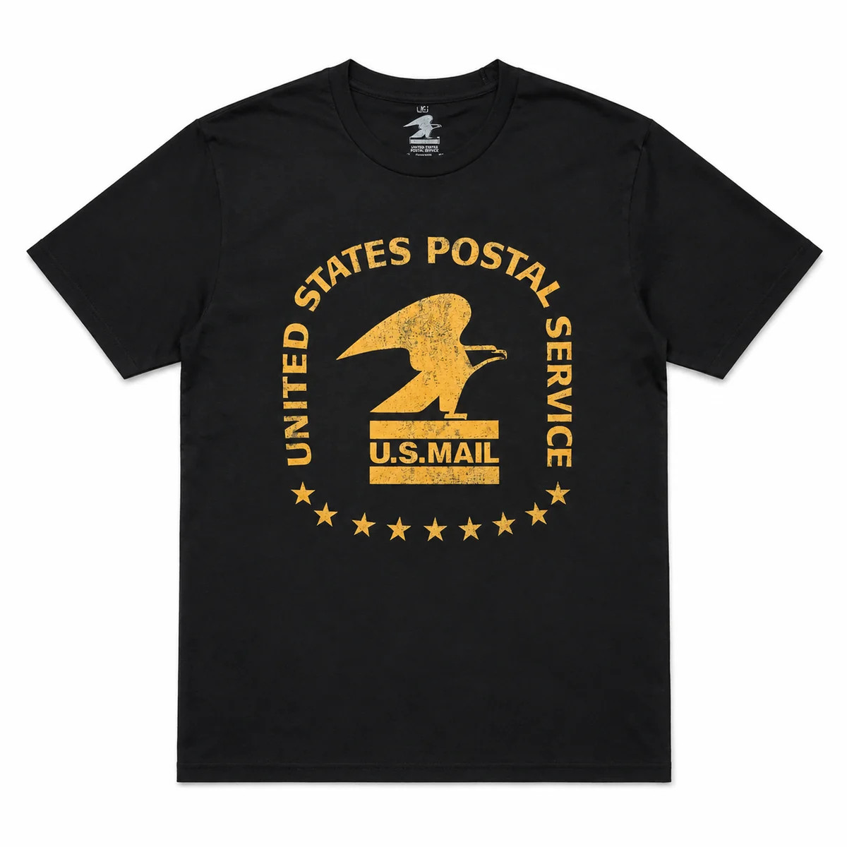 USPS Post Office Vintage Logo Black T-Shirt Postal Service Retro Graphic Tee NEW