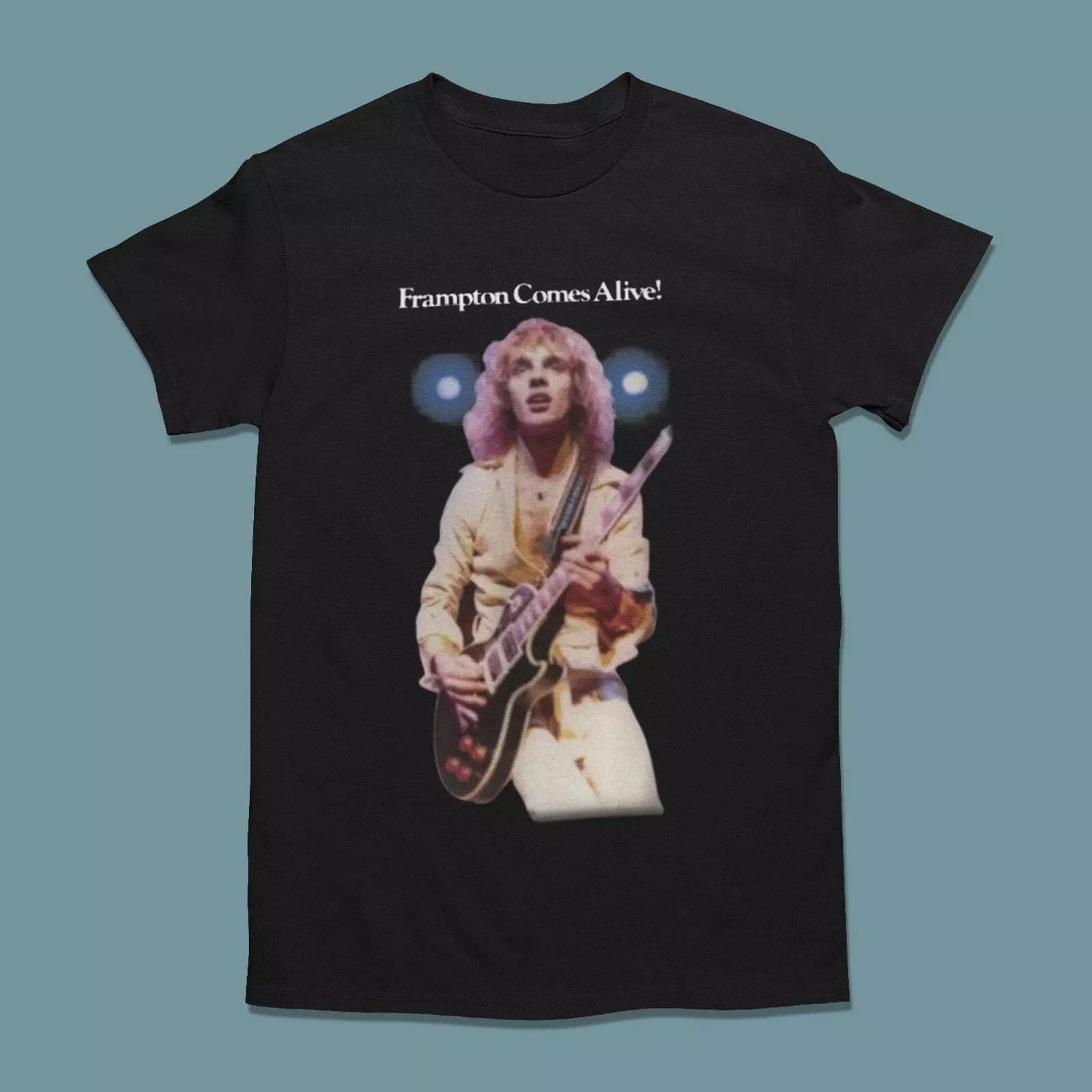 VTG Peter Frampton Comes Alive Short Sleeve Crewneck Black T-Shirt