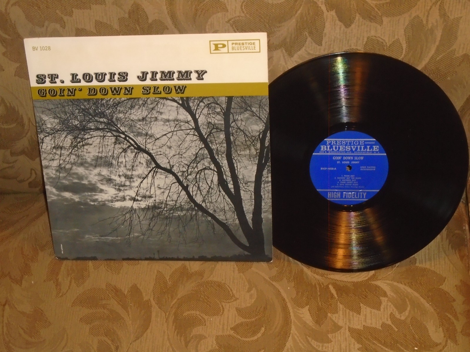 St. Louis Jimmy Goin Down Slow Prestige Bluesville BV 1028 NM top copy 1962 look St. Louis Jimmy Goin Down Slow Prestige Bluesville BV 1028 NM top copy 1962 look