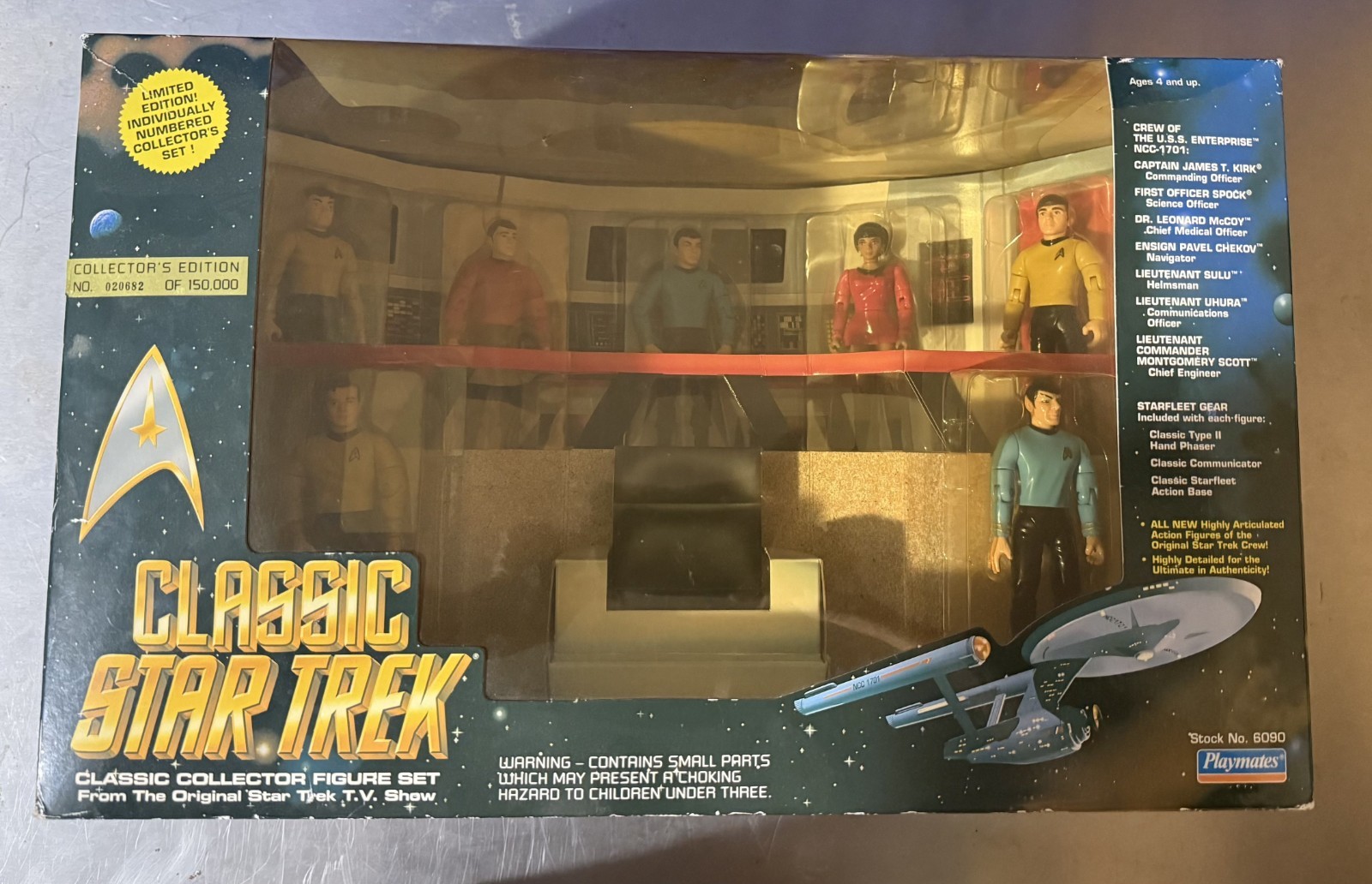 Vintage Classic Star Trek 1993 Bridge Collector Set Playmates 7 Figures SEALED