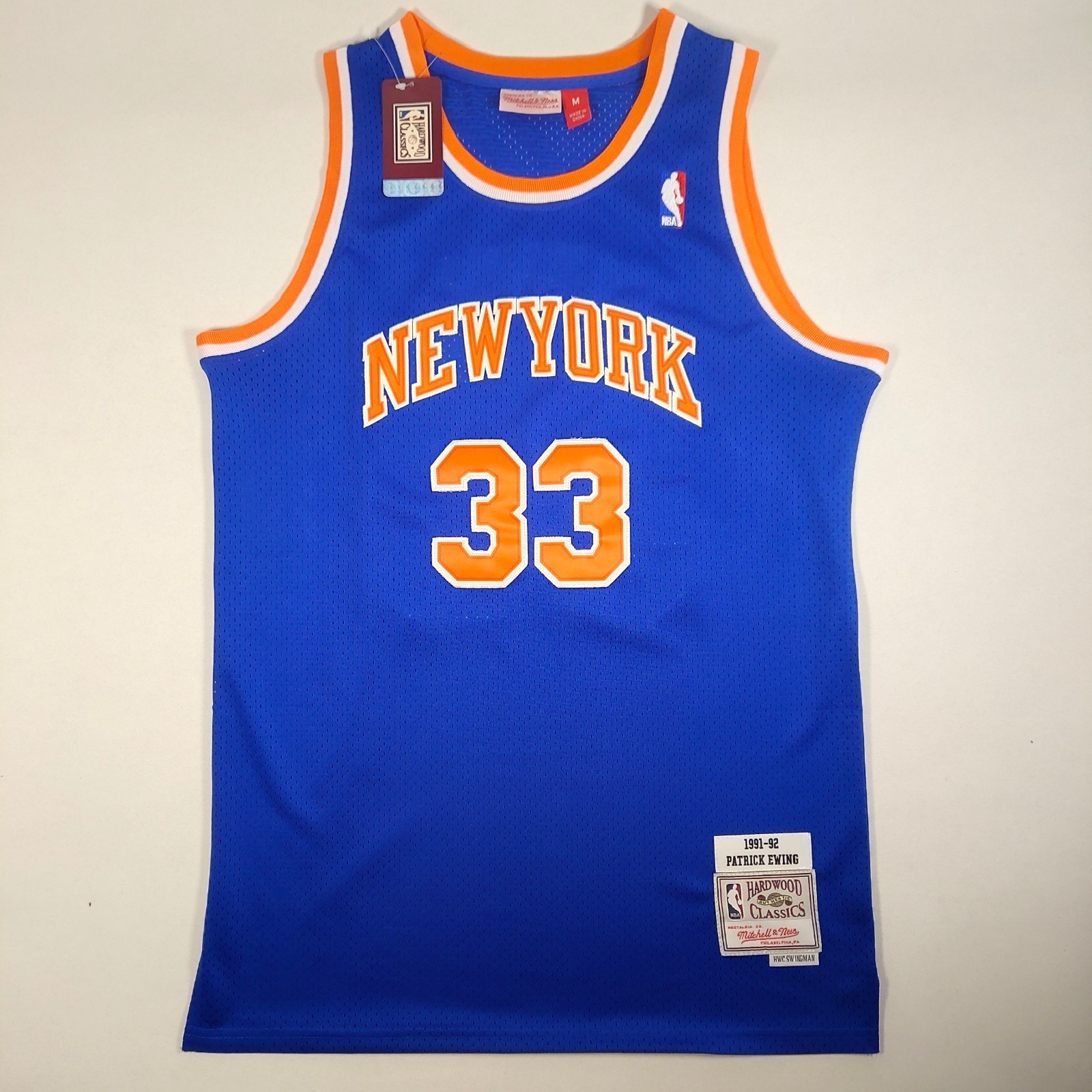 Patrick Ewing #33 Blue Jersey. Sewn version. Custom. Men\'s Sizes S–2XL