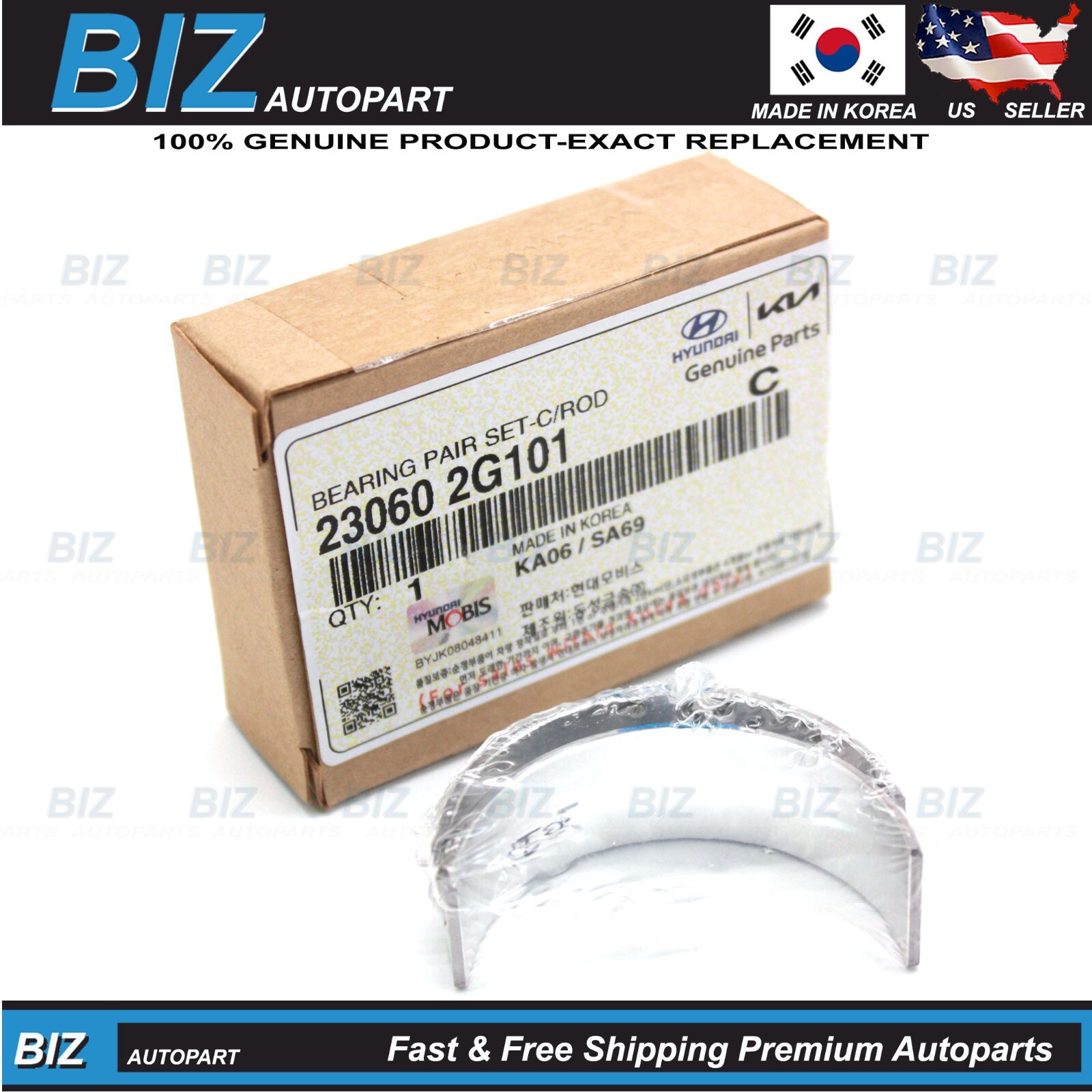 Genuine Pair Rod Bearing STD AA for 2006-2013 Hyundai Kia 2.0L 2.4L 23060-2G101