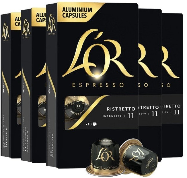 LOR Espresso Coffee Ristretto 11, L'OR BARISTA & Nespresso, 50 Pods, 12/19/2026
