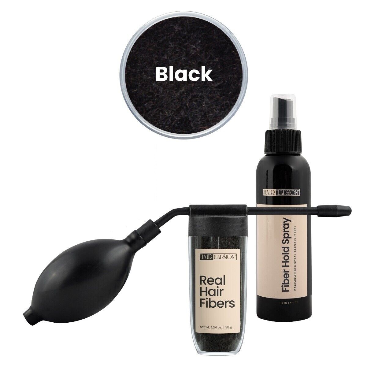Hair Loss Treatment kit combo Pack by HAIR ILLUSION - 100% Real Human Hair Fiber Hair Loss Treatment kit combo Pack by HAIR ILLUSION - 100% Real Human Hair Fiber