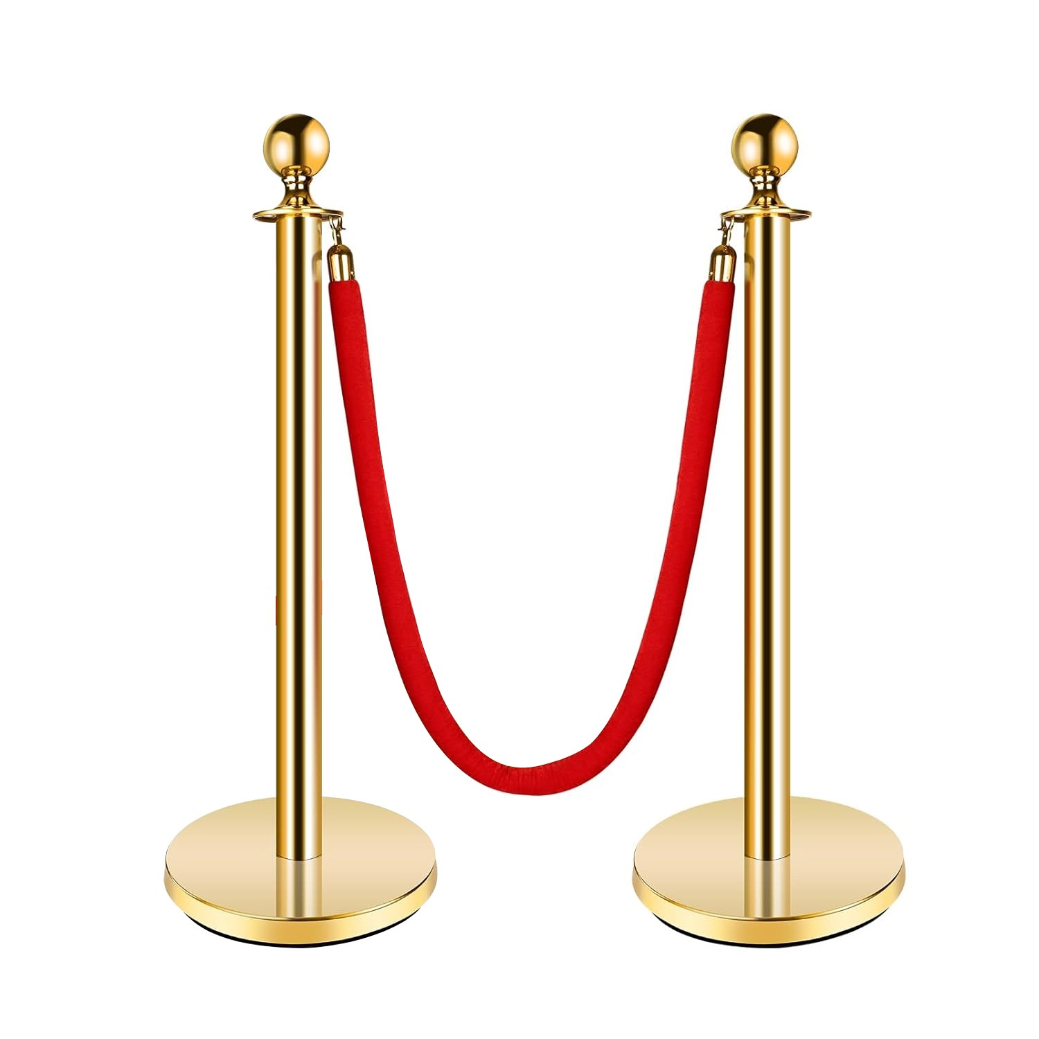 Velvet Rope Stanchion 2/3/4/5/6/10PCS VIP Queue Pole Crowd Control Barrier