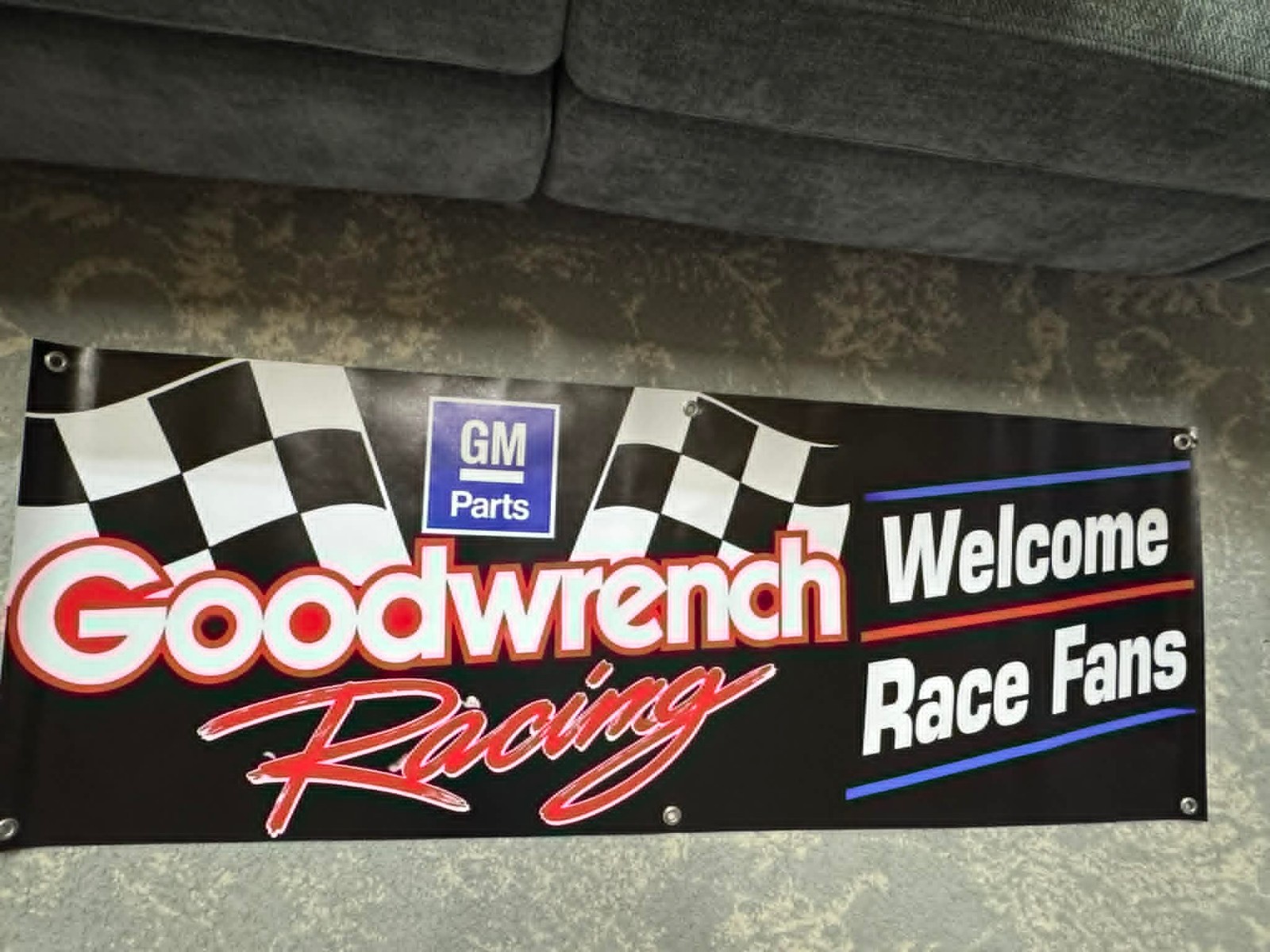 Goodwrench Racing Welcome Race Fans Banner 22x50 GM Parts NASCAR Garage Decor