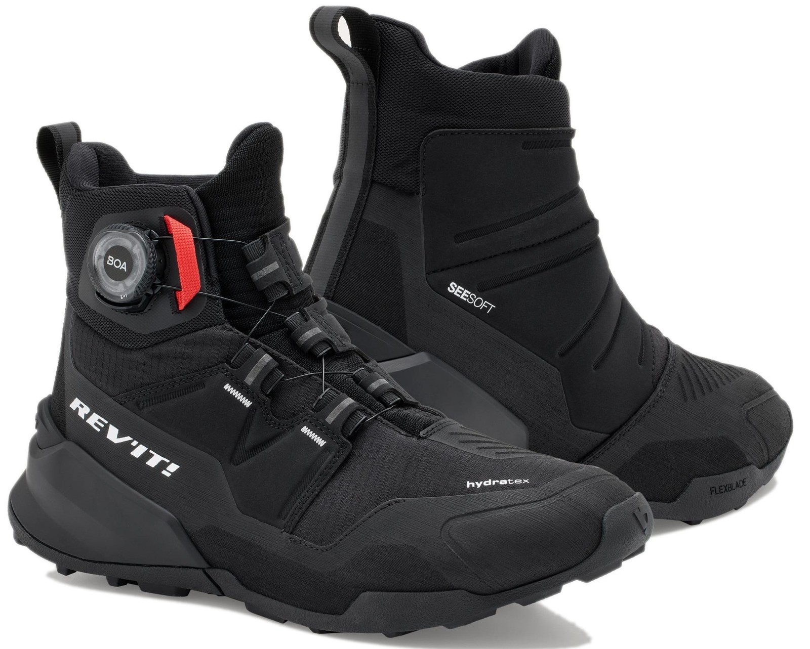 Rev\'It Undercut BOA Mens H2O Motorcycle Riding Shoes Black