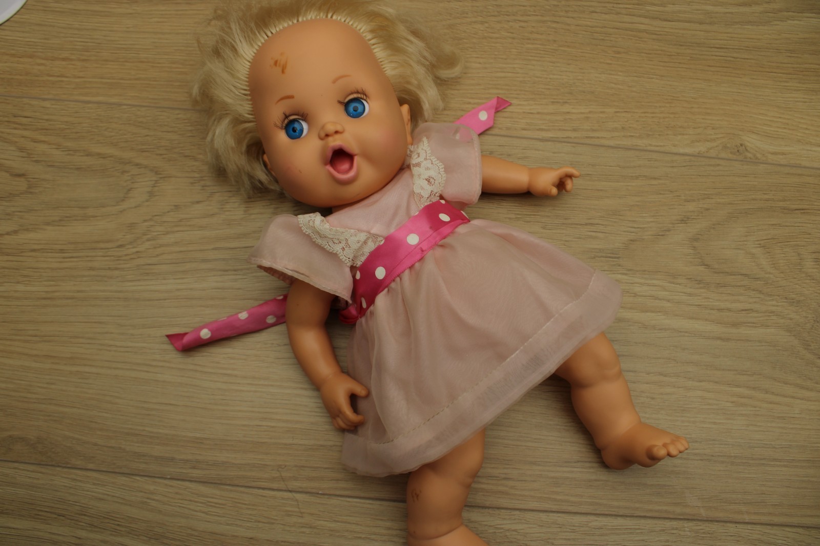 Vintage 1991 Galoob Baby Face Bathtub Baby Excited Baby Becca #23 HTF Doll