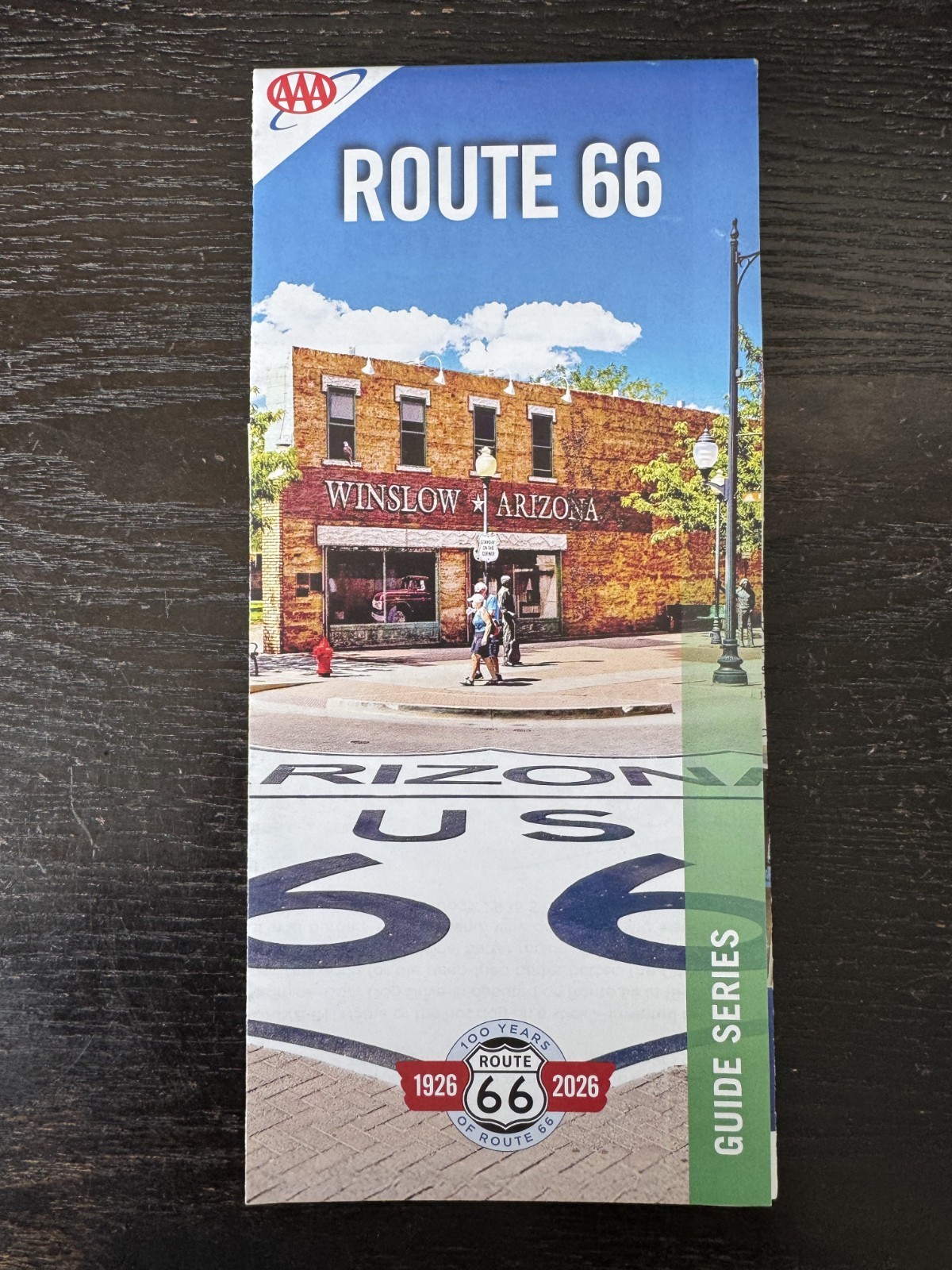 100 Year Anniversay  AAA Road Map-The Map of Route 66 American Highway 2025-