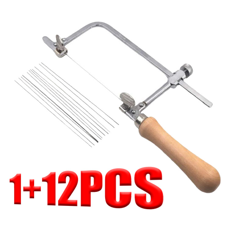 Mini U-shaped Saw Jewelry DIY Tool Jewelers Saw Bow Saw Frame With 12 Blades