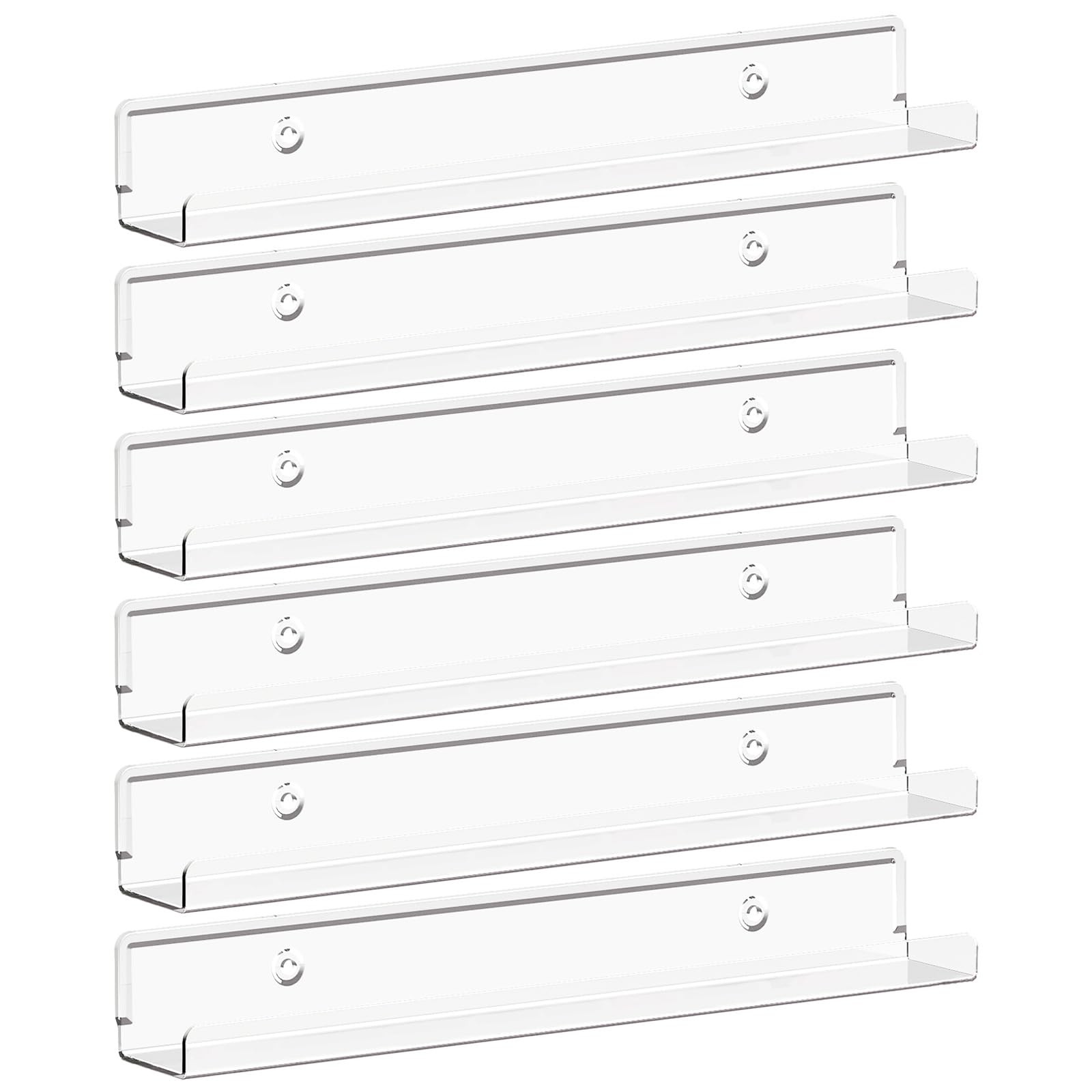 Lifewit Narrow Acrylic Floating 12 inches x 1.7 x 1.57 inches, Clear