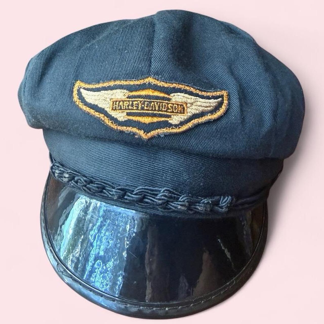 Harley Davidson 1940s-1950s Vintage Captain's Motorcycle Cap Harley Davidson 1940s-1950s Vintage Captain's Motorcycle Cap