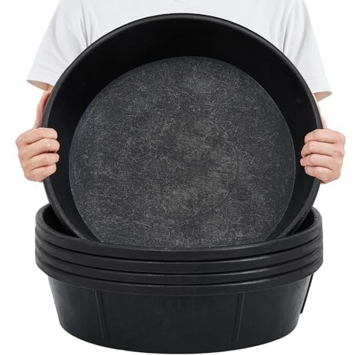 Sadnyy 3Pk Rubber Feeder Pan 12Qt Horse Feed Bucket Dog Goat Chicken Bowl Set Sadnyy 3Pk Rubber Feeder Pan 12Qt Horse Feed Bucket Dog Goat Chicken Bowl Set