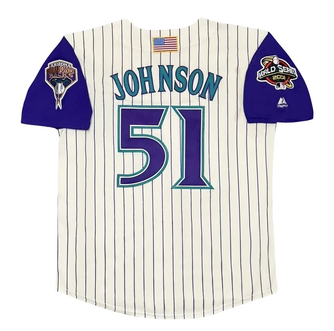 Randy Johnson 2001 Arizona Diamondbacks Men's Alt Ivory World Series Jersey