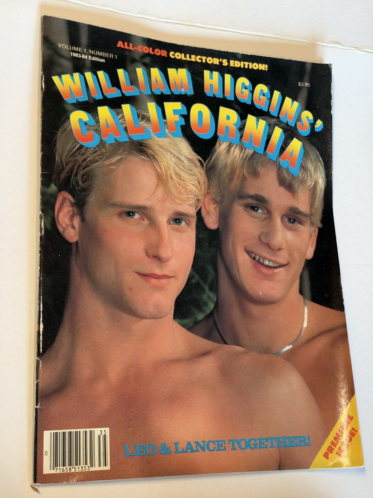 VINTAGE WILLIAM HIGGIN\'S CALIFORNIA GAY MAGAZINE VOL 1 # 1 1983 - NEAR MINT