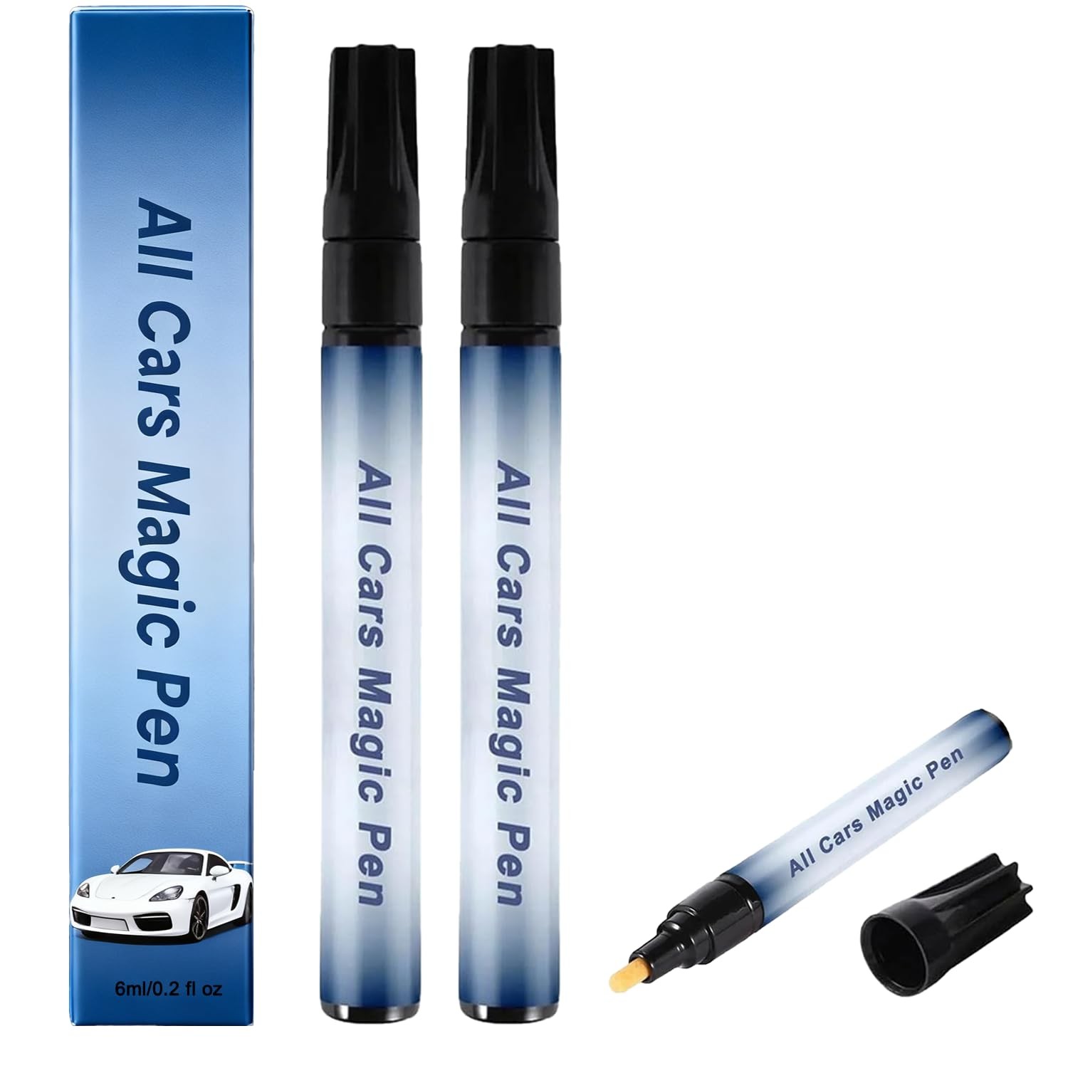 2PCS All Cars Magic Pen Scratch Remover Clear Coat Repair Applicator Tool Set