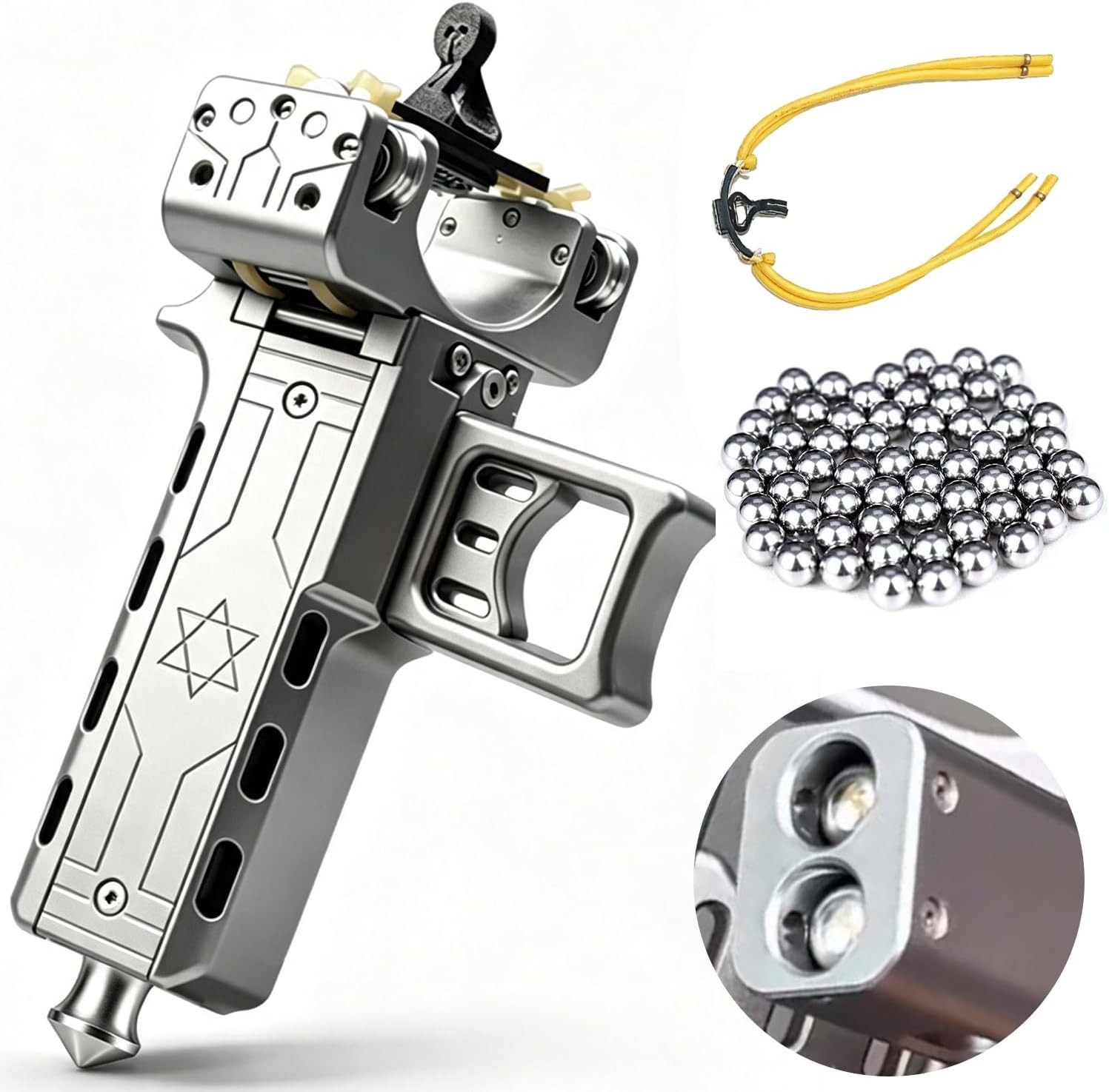 Aluminum alloy adult automatic slingshot, suitable for target practice, hunting Aluminum alloy adult automatic slingshot, suitable for target practice, hunting