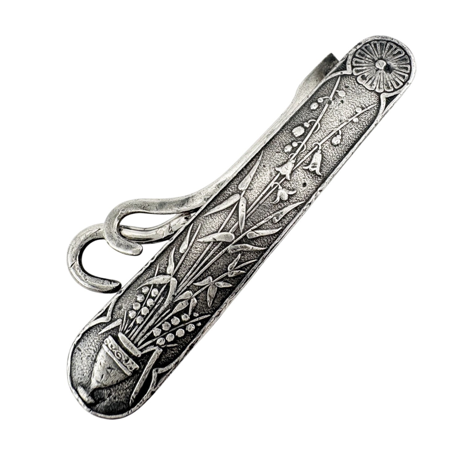 Antique 1830 Sterling Folding Button Hook, Birmingham English Import
