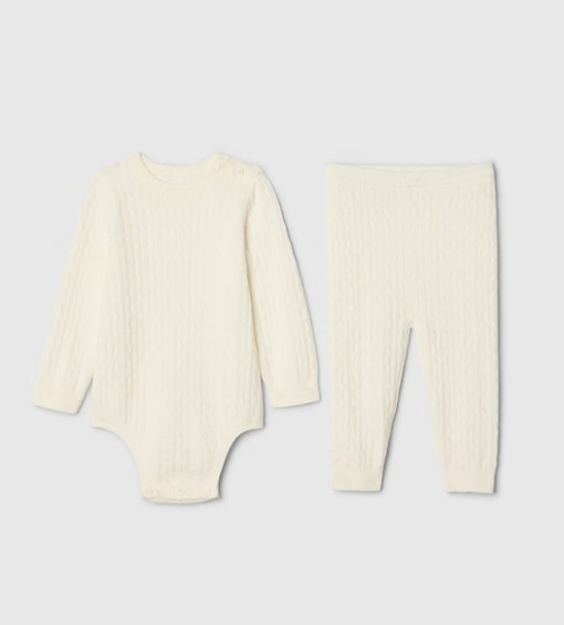Baby Gap Baby CashSoft Outfit Set - Ivory Frost - (Size 12-18 mo)