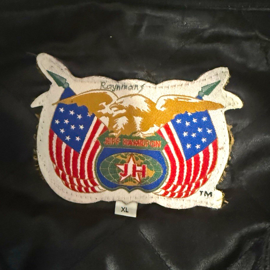 Jeff Hamilton NASCAR 50th Anniversary Valvoline Leather Jacket XL Black/White