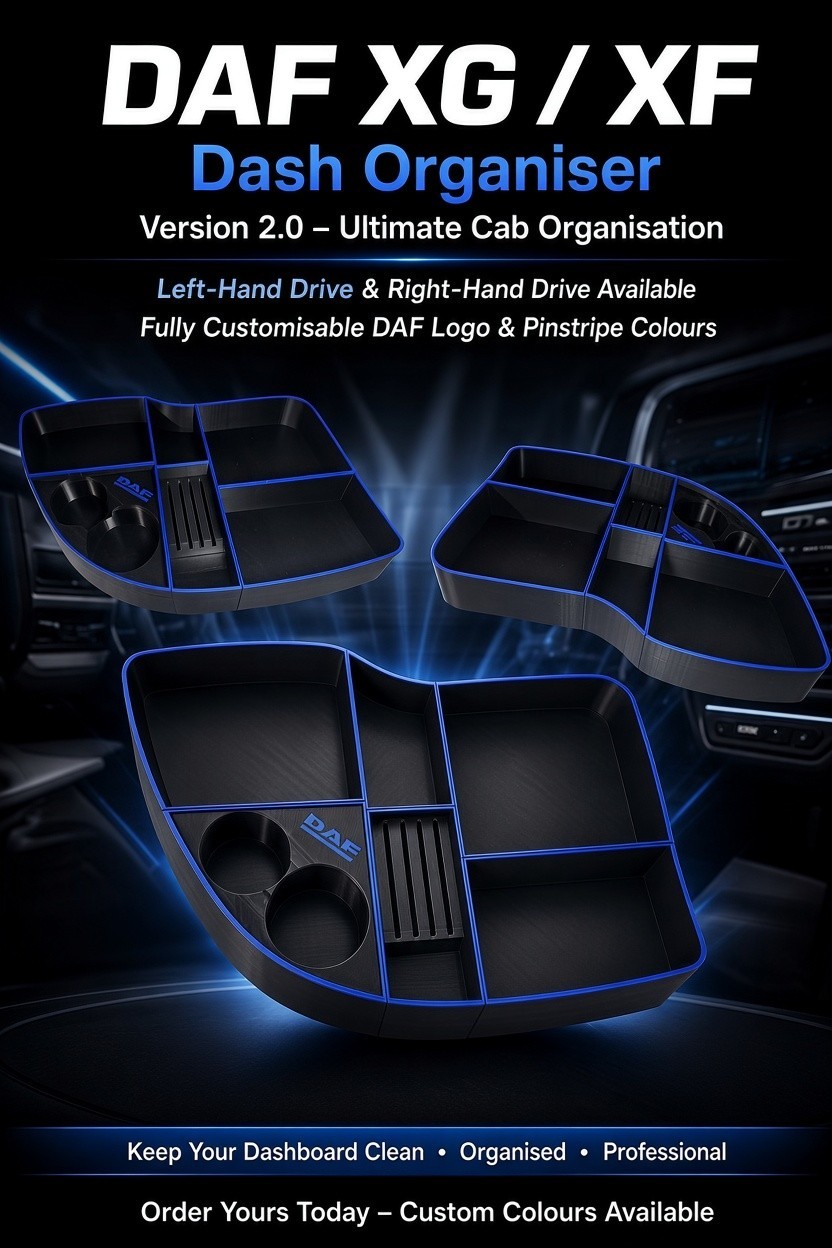 DAF XG/XF Dashboard Organiser V2.0 – Custom Colour Options - New and improved