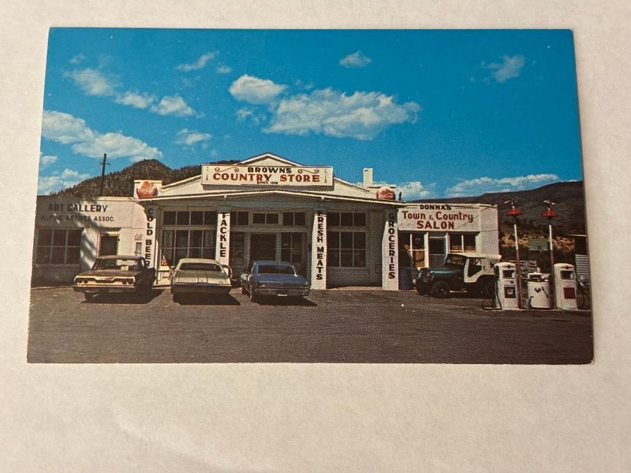 South Fork CO Brown\'s Country Store Postcard Gas Station Gas Pumps South Fork CO Brown\'s Country Store Postcard Gas Station Gas Pumps
