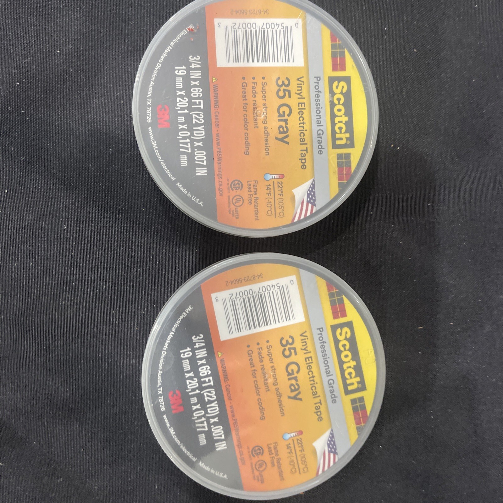 2 -  Rolls 3M 35 Gray 3/4\
