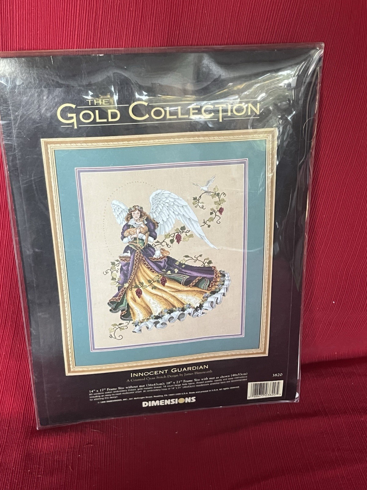 Dimensions Gold Collection, Innocent Guardian, Cross Stitch Kit, #3820, 1996 Dimensions Gold Collection, Innocent Guardian, Cross Stitch Kit, #3820, 1996
