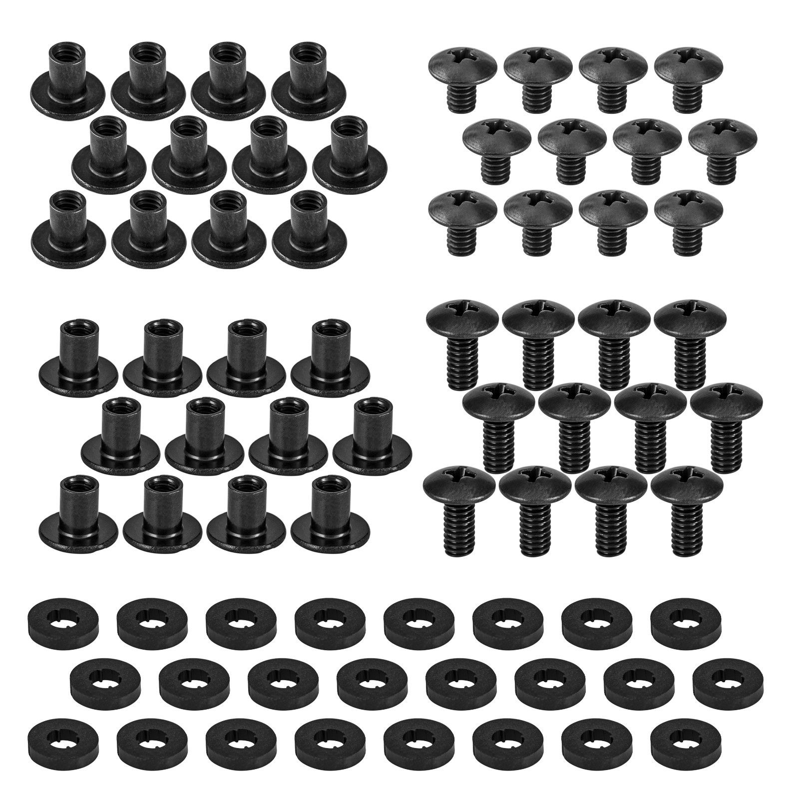 Black Chicago Screws, 72 Pcs - 1/4\