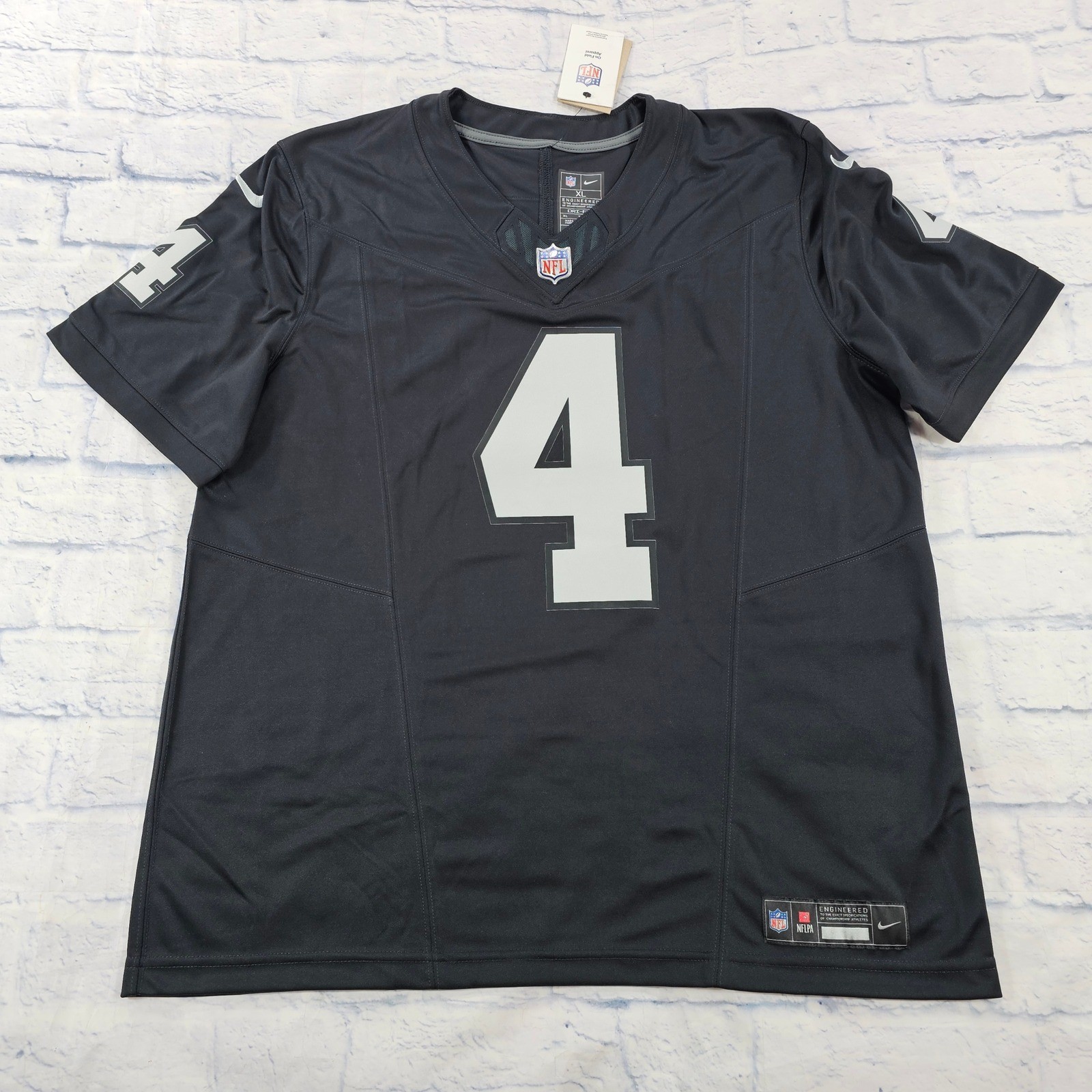 Oakland Raiders Nike On Field Jersey MENS XL Black Derek Carr #4 Football NFL