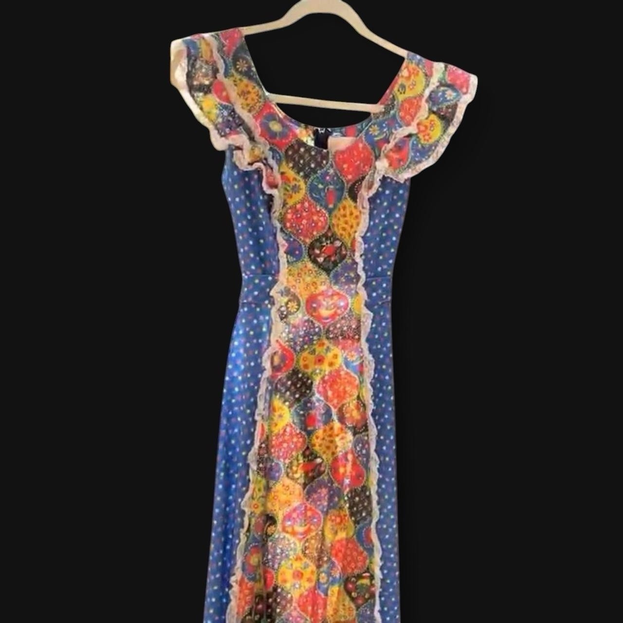 Vintage LeVoy’s Patchwork Print Prairie Dress