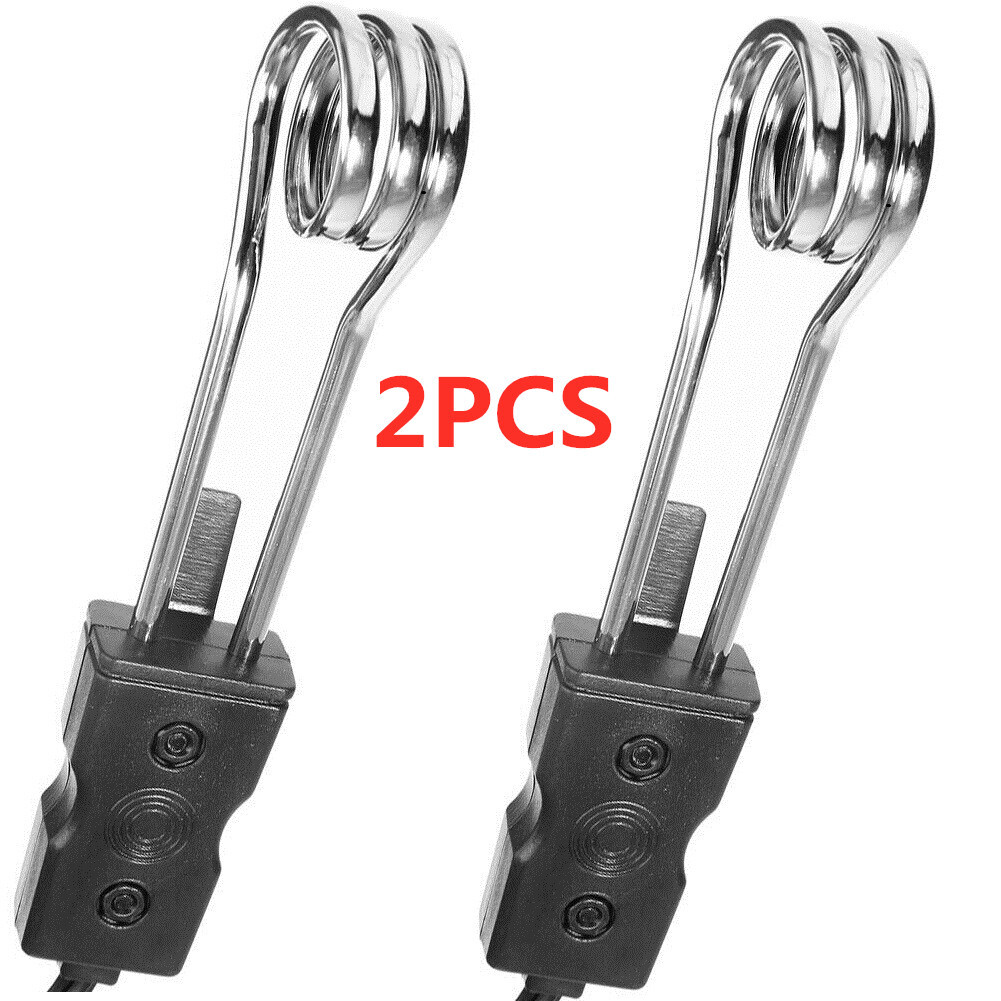 2X Portable 12V Car Immersion Heater Auto Hot Boiler Electric Coffee Water J5