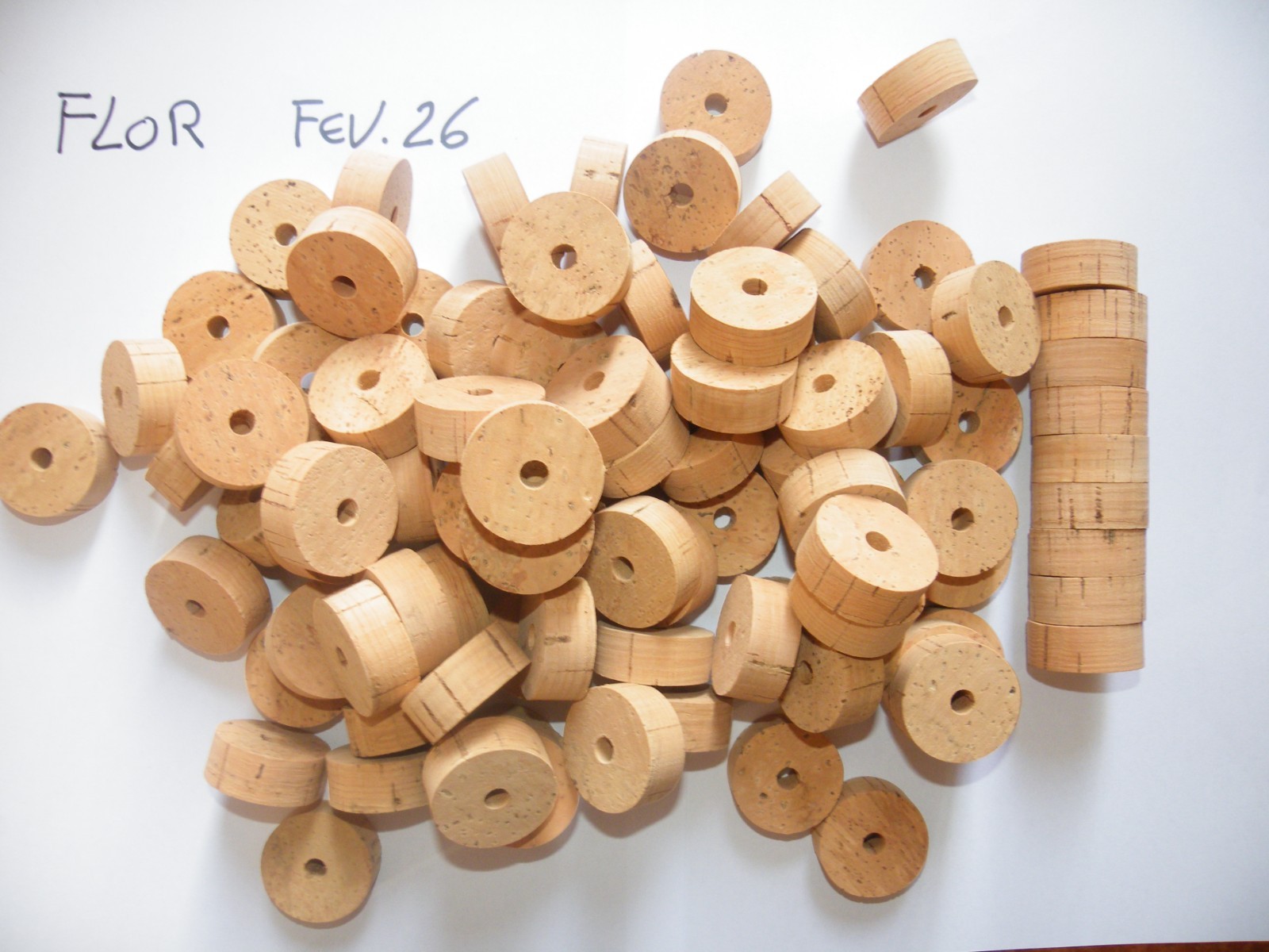 100 CORK RINGS FLOR 1 1/4